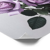 Lavendel Rose Blume Art Print Poster (Ecke)