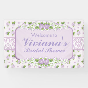 Lavendel Rose Brautparty Banner