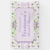 Lavendel Rose Brautparty Banner (Vertikal)