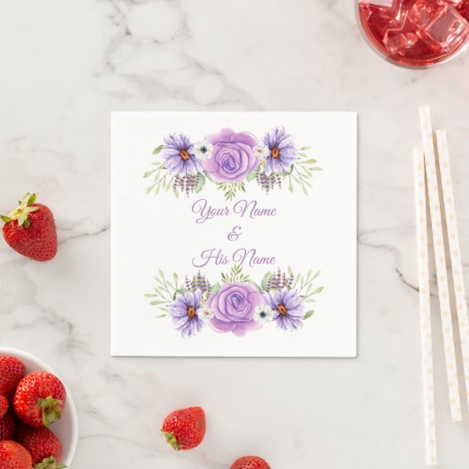 Lavendel Rose Floral Thunder_Cove Serviette (Beispiel)