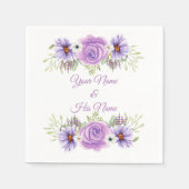 Lavendel Rose Floral Thunder_Cove Serviette (Vorderseite)