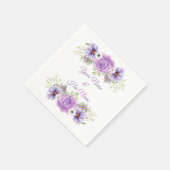 Lavendel Rose Floral Thunder_Cove Serviette (Ecke)