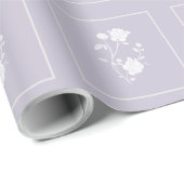 Lavendel Rose Hochzeitspapier Geschenkpapier (Rolleneckpunkt)