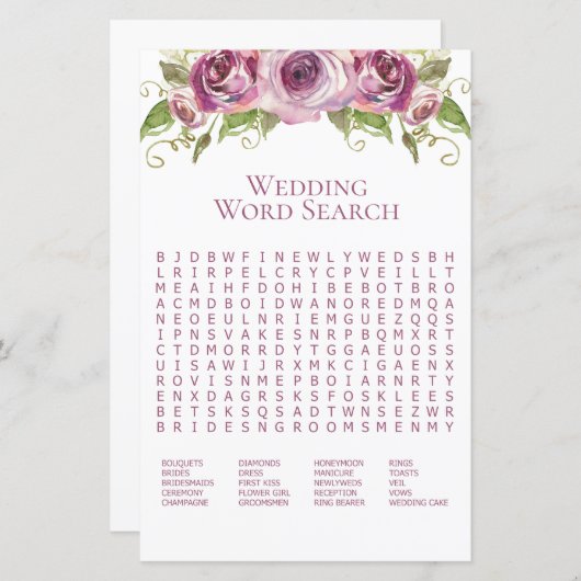 Lavendel-Rose Hochzeitsscanner (Vorne/Hinten)