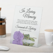 Lavendel Rose in Gedächtnismesse Sockelschild (In SItu)