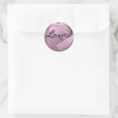 Lavendel Rose, Liebe! Runder Aufkleber (Tasche)