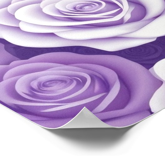 Lavendel Rose Lila Rose Hintergrund Poster (Ecke)