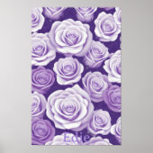 Lavendel Rose Lila Rose Hintergrund Poster (Vorne)