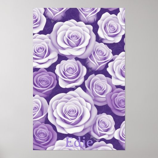 Lavendel Rose Lila Rose Hintergrund Poster (Vorne)