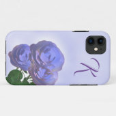 Lavendel Rose Mit Monogramm Case-Mate iPhone Hülle (Rückseite (Horizontal))