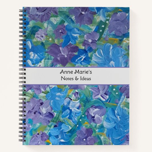 Lavendel Rose Personalisiert Notebook Notizblock (Vorderseite)