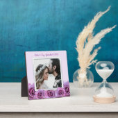 Lavendel Rose Personalisiertes Foto Hochzeitsrahme Fotoplatte (InSitu)