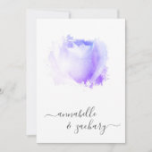 *~* Lavendel Rose QR Floral UAWG - AR8 Hochzeit in Einladung (Vorderseite)