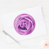 Lavendel-Rose Runder Aufkleber (Umschlag)