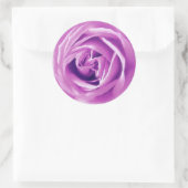 Lavendel-Rose Runder Aufkleber (Tasche)