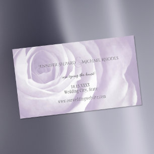 Lavendel-Rose, schlichte Hochzeit Save the Date Magnetische Visitenkarte