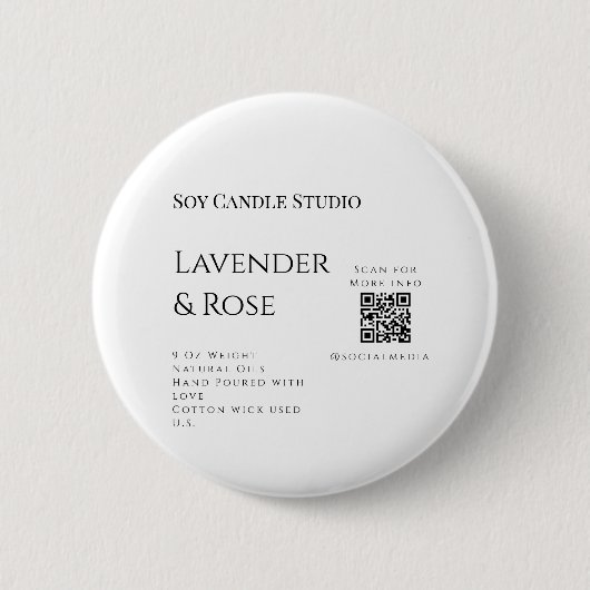 Lavendel Rose Soy Kerzen Business hinzufügen q r C Button (Vorderseite)