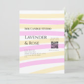 Lavendel Rose Soy Kerzen Business hinzufügen q r C Einladung (Stehend Vorderseite)