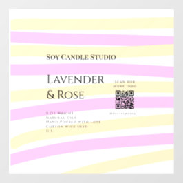 Lavendel Rose Soy Kerzen Business hinzufügen q r C Fensteraufkleber