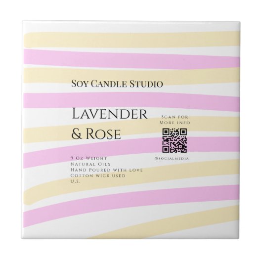 Lavendel Rose Soy Kerzen Business hinzufügen q r C Fliese (Vorderseite)