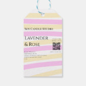 Lavendel Rose Soy Kerzen Business hinzufügen q r C Geschenkanhänger (Rückseite)