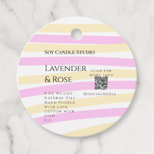 Lavendel Rose Soy Kerzen Business hinzufügen q r C Geschenkanhänger