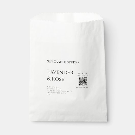 Lavendel Rose Soy Kerzen Business hinzufügen q r C Geschenktütchen (Vorderseite)