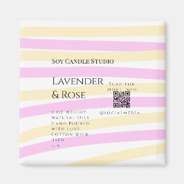 Lavendel Rose Soy Kerzen Business hinzufügen q r C Magnet