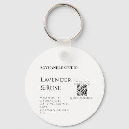 Lavendel Rose Soy Kerzen Business hinzufügen q r C Schlüsselanhänger