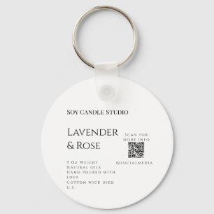 Lavendel Rose Soy Kerzen Business hinzufügen q r C Schlüsselanhänger