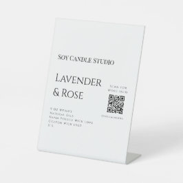 Lavendel Rose Soy Kerzen Business hinzufügen q r C Sockelschild