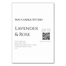 Lavendel Rose Soy Kerzen Business hinzufügen q r C Tischnummer