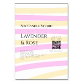 Lavendel Rose Soy Kerzen Business hinzufügen q r C Tischnummer (Rückseite)