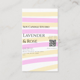 Lavendel Rose Soy Kerzen Business hinzufügen q r C Visitenkarte