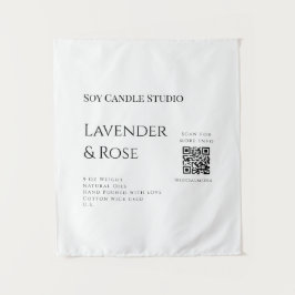 Lavendel Rose Soy Kerzen Business hinzufügen q r C Wandteppich