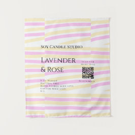 Lavendel Rose Soy Kerzen Business hinzufügen q r C Wandteppich