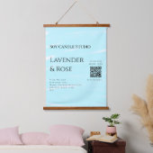 Lavendel Rose Soy Kerzen Business hinzufügen q r C Wandteppich Mit Holzrahmen (Schlafzimmer)