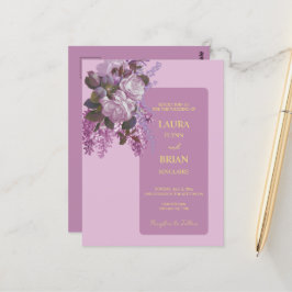 Lavendel, Rose und Lilacs, Budget Wedding Postkarte