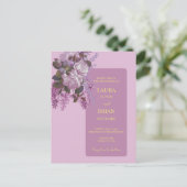 Lavendel, Rose und Lilacs, Budget Wedding Postkarte (Stehend Vorderseite)