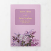 Lavendel, Rose und Lilacs, Hochzeit Dreifach Gefaltete Karte (Cover)