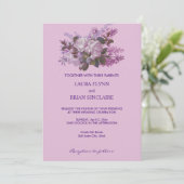 Lavendel, Rose und Lilacs, Hochzeit Einladung (Stehend Vorderseite)