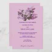 Lavendel, Rose und Lilacs, Hochzeit Einladung (Vorne/Hinten)