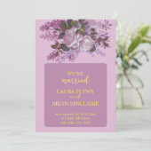 Lavendel, Rose und Lilacs, Hochzeitsempfang Einladung (Stehend Vorderseite)