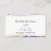 Lavendel-Rose-Visitenkarte Visitenkarte (Rückseite)