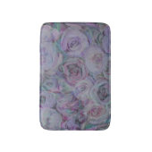 Lavendel Rose Wasserfarbene Kunst Badematte (Vorderseite Vertikal)