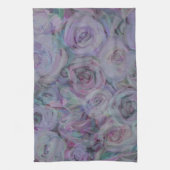Lavendel Rose Wasserfarbene Kunst Geschirrtuch (Vertikal)