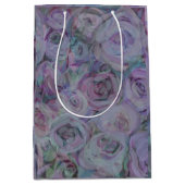 Lavendel Rose Wasserfarbene Kunst Mittlere Geschenktüte (Vorderseite)