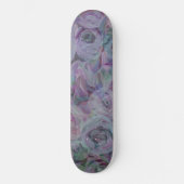 Lavendel Rose Wasserfarbene Kunst Skateboard (Vorderseite)