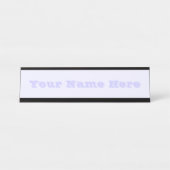 Lavendel Rose Weich weißer Pastellfarben Schreibtischnamensplakette (Vorderseite )