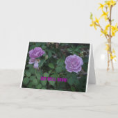 Lavendel-Rose/Wohlfühlen Karte (Gelbe Blume)